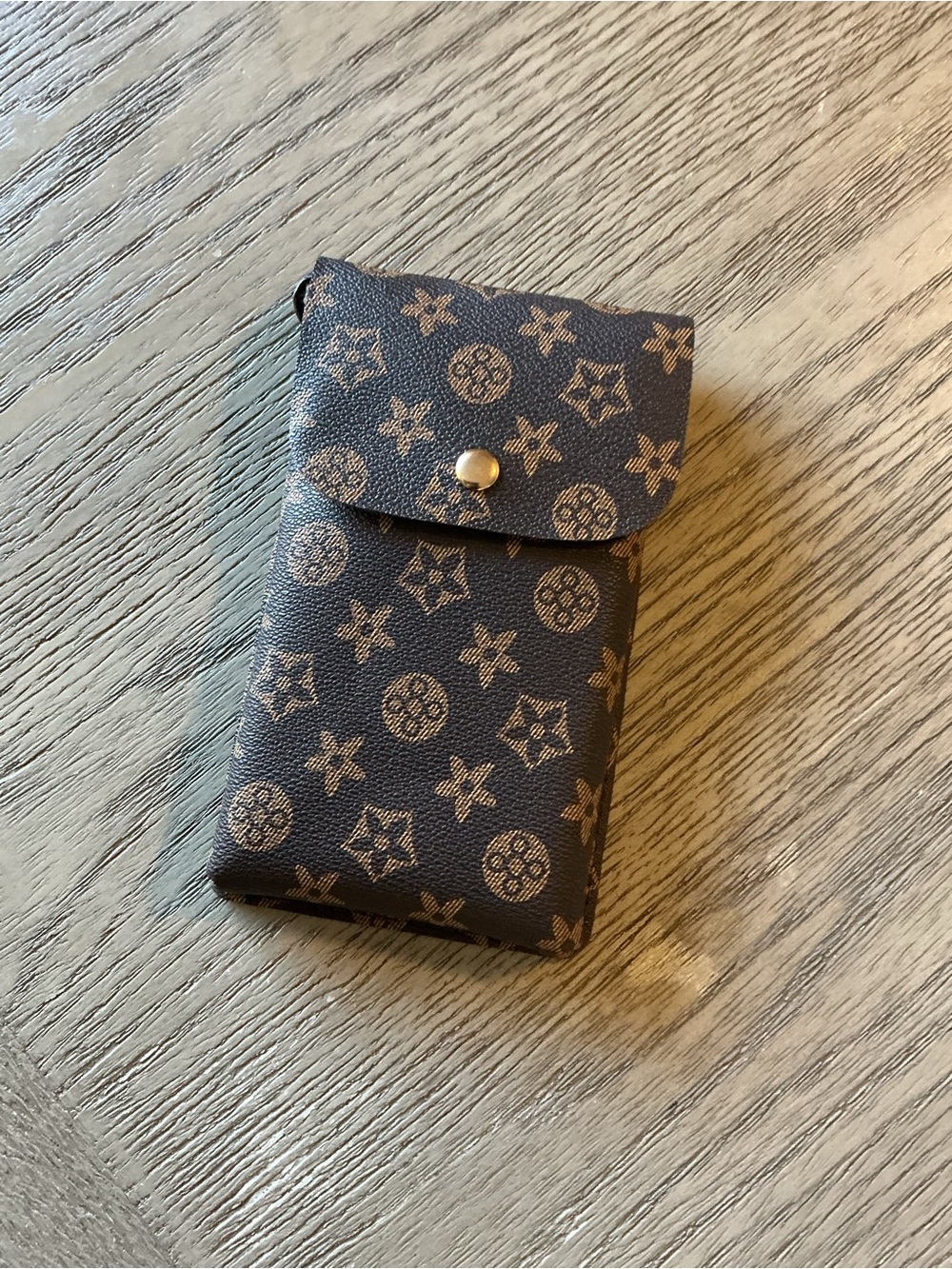 Louis Vuitton Brown Monogram Snap Phone Pouch